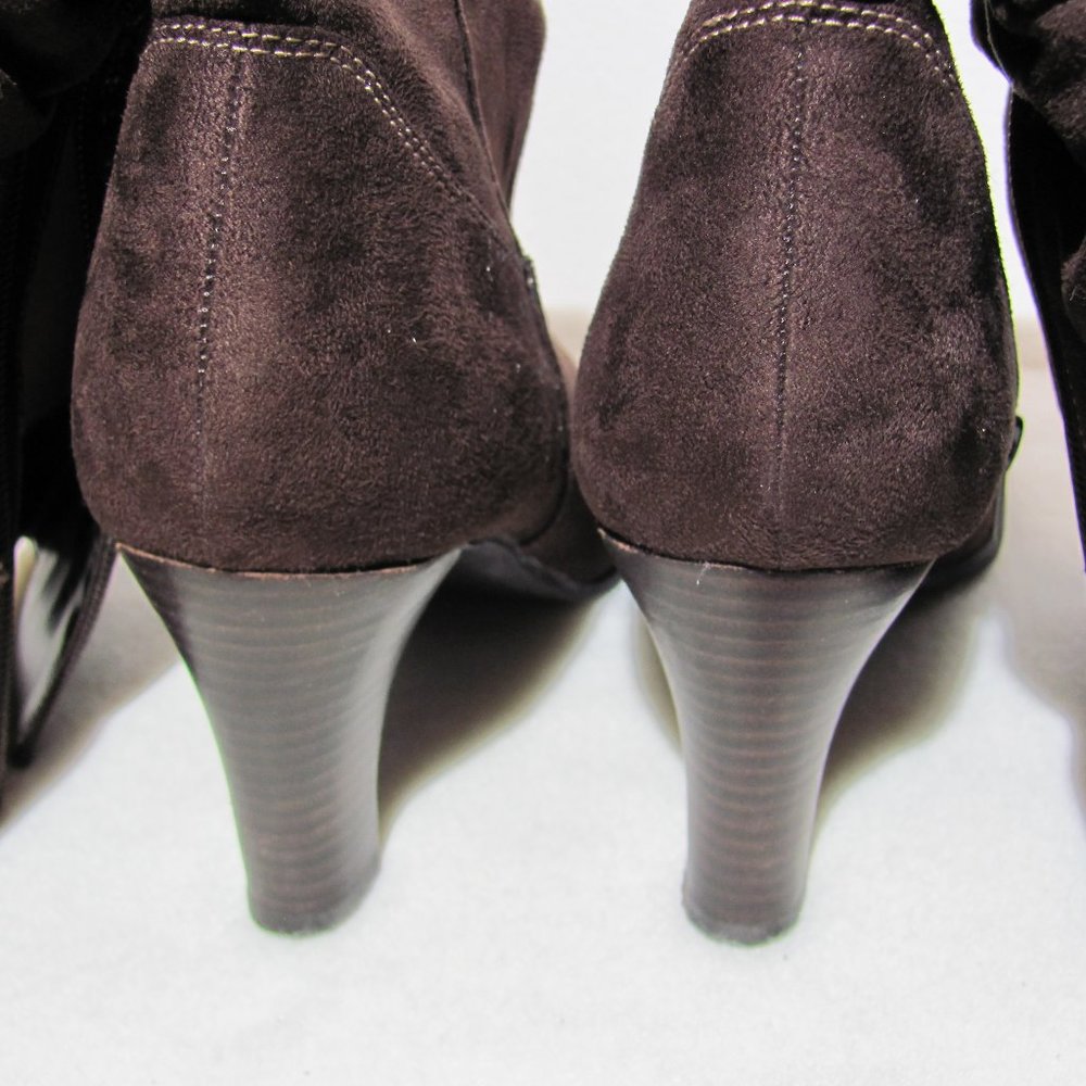 George Brown Faux Suede Slouch Boots - Picture 4 of 13